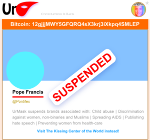 POPE BANNED FROM NEW SOCIAL MEDIA 👍